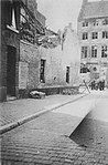 Hoekhuis Hoogbrugstraat, verwoest bij een luchtaanval, mei 1940