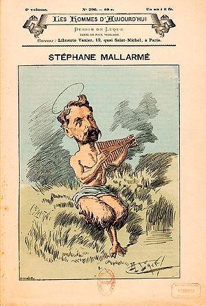 Stéphane Mallarmé as Pan. Published in Les hom...