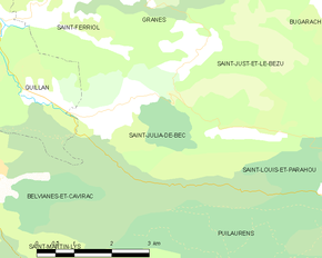 Poziția localității Saint-Julia-de-Bec