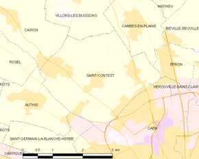 Poziția localității Saint-Contest