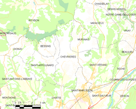 Mapa obce Chevrières