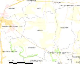 Mapa obce Lapenty