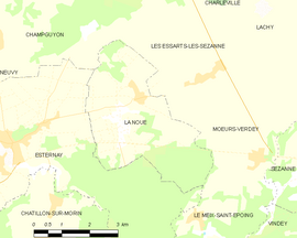Mapa obce La Noue