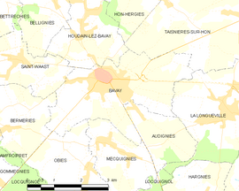 Mapa obce Bavay