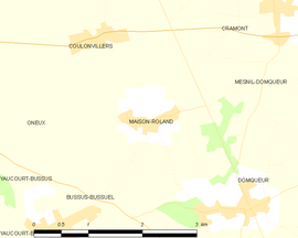 Mapa obce Maison-Roland