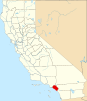 Orange County map Map of California highlighting Orange County.svg