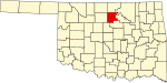 State map highlighting Noble County