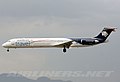 McDonnell Douglas MD-83 de Aeroméxico Travel (N848SH) aterrizando en el Aeropuerto Internacional de la Ciudad de México.