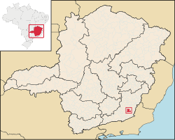 Location of Cataguases, Minas Gerais