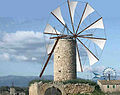 Windmühle bei Sant Jordi (mit lateinischer Takelage)