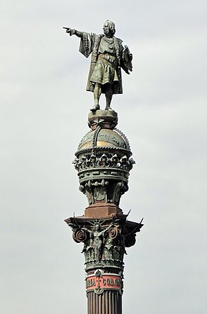 English: Monument to Christopher Columbus, Bar...