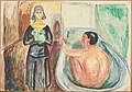 Marat in der Badewanne und Charlotte Corday (1930), Öl auf Leinwand, 83 × 119 cm, Munch-Museum Oslo