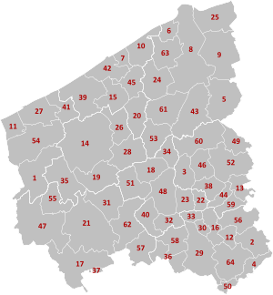 Gemeinden in der Provinz Westflandern