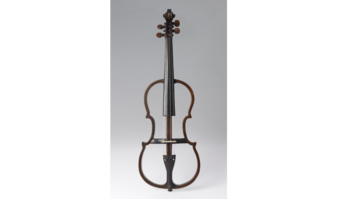 This is a mute violin from the 19th Century. And its on the display in St Cecilia's Hall.