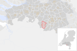 Locatie van de gemeente Bladel (gemeentegrenzen CBS 2016)