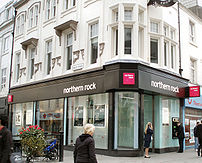 A branch of the Northern Rock Bank on Northumb...