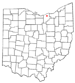 Location of Elyria, Ohio