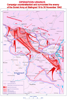 Mapa sovětského postupu