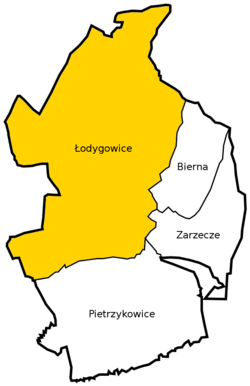 Łodygowice na mapě