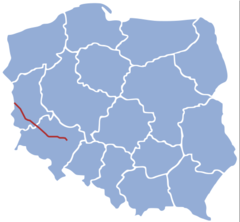 Mapa przebiegu linii kolejowej 275