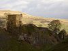 Peveril Castle from Cavedale with Lose Hill in the background
