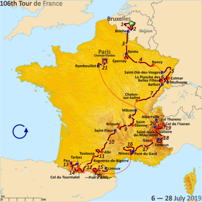 Đường đua Tour de France 2019