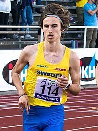 Simon Sundström (114), 5000 metres in Finland-Sweden athletics international 2019-2 (cropped).jpg