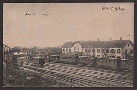 Gleisanlagen und erstes Empfangsgebäude (vor 1912)