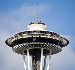 English: The top of the Space Needle in Seattl...