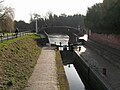 Narrow staircase locks connecting the canal with the River Severn at Stourport.