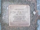 der Stolperstein für Rosa Heilbrunn