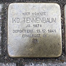 Stolperstein für Iko Tennenbaum in Hannover