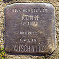 Stolperstein für einen Romm (Kämmergasse 14)