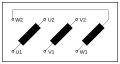 Diagramme de connexion d'une machine triphasée