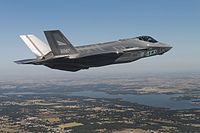 Um caça F-35 da força aérea da Noruega.