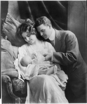 Young couple with baby.