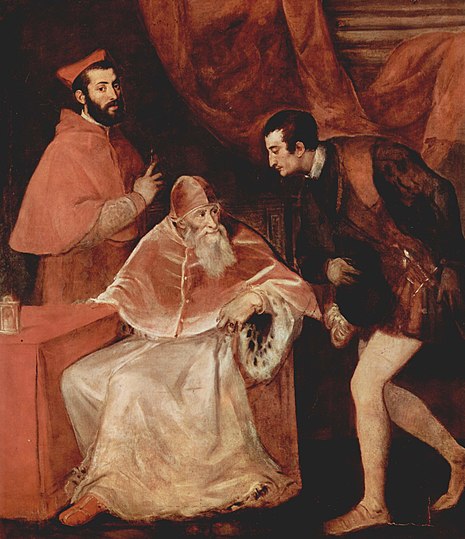Titien, Portrait de Paul III avec ses petits-fils, 1546, musée de Capodimonte