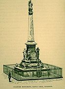 Guanche Monument, Santa Cruz. Lámina del libro de Olivia Stone (1887).