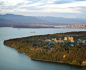 An aerial view of the UBC campus.