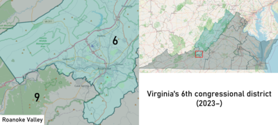 Virginia's 6th congressional district (from 2023).png