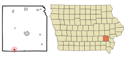 Location of Brighton, Iowa