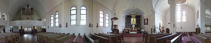 Wnętrze kościoła św. Barbary (wrzesień 2009)