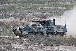 BTR–4 a honcserivszkei lőtéren tesztelés közben