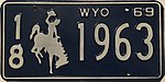 Номерной знак Вайоминга 1969 года.jpg