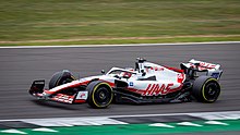 Magnussen mengendarai VF-22 di Grand Prix F1 Inggris 2022.