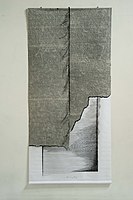 Untitled, sewn collage on canvas, 1989