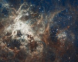 imagen en alta resolución de la Nebulosa de la tarantula.
