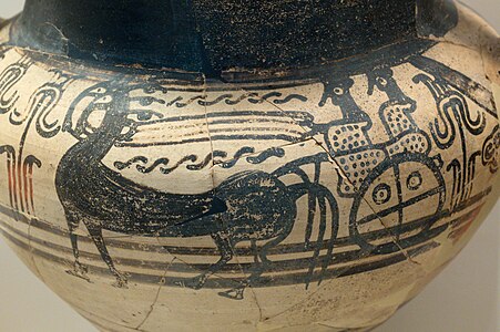 Колесница на вазе, Нафплион 1300 - 1250 гг. до н. э.