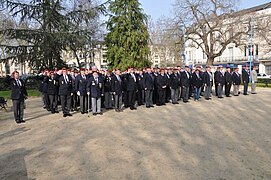 Ceremony held by the old combatants of the 9th Parachute Chasseur Regiment at Laval in March 2012