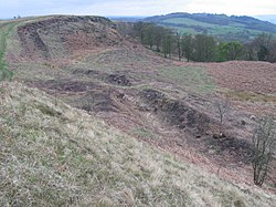 Antoninův val u pevnosti Croy Hill